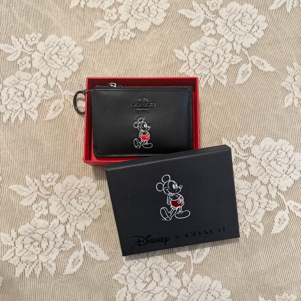 Coach x Disney Mickey Mouse Mini Skinny ID Card Case Wallet